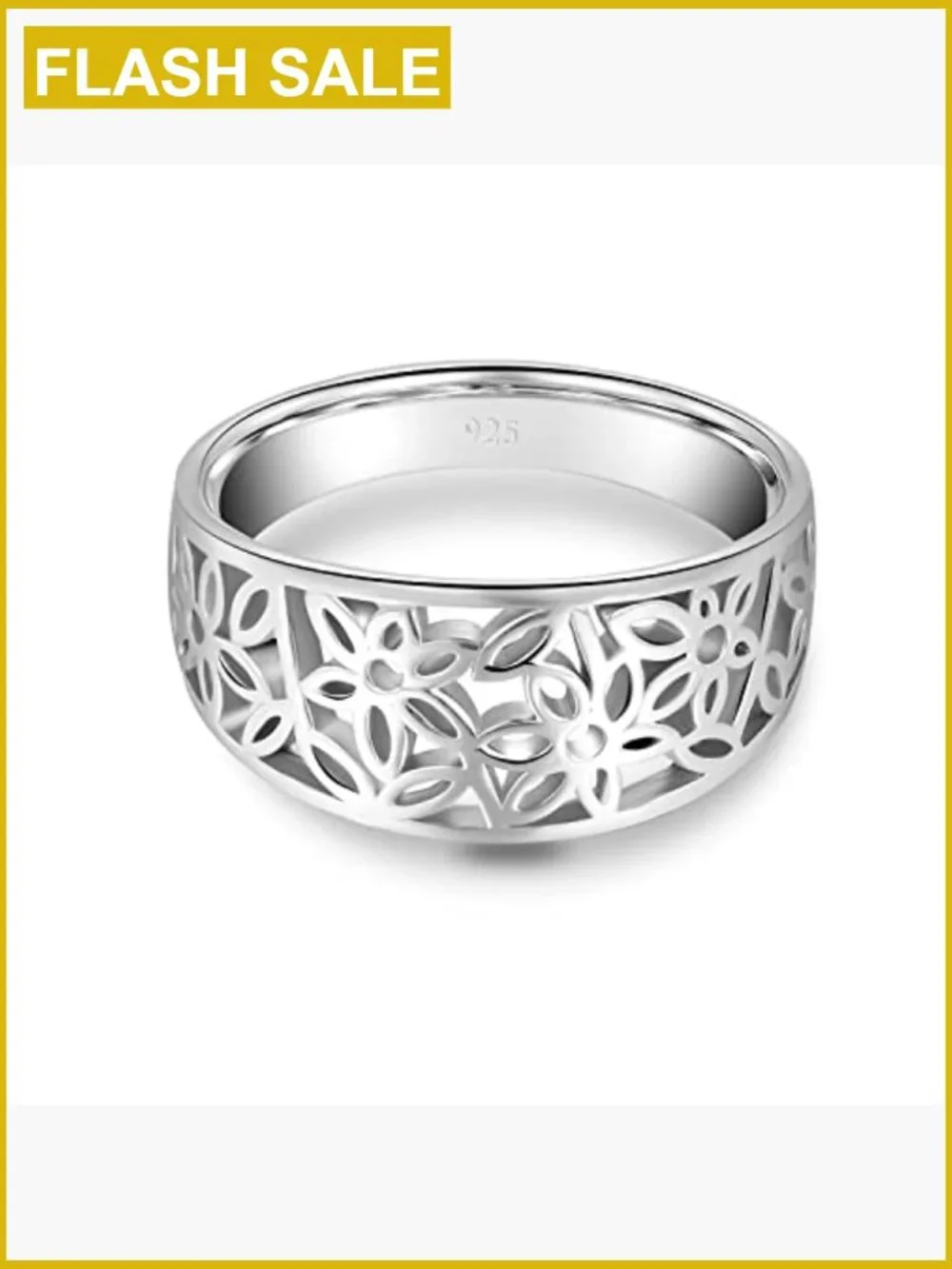 925 Sterling Silver Ring 14K Gold Plated Victorian Filigree Vintage Style